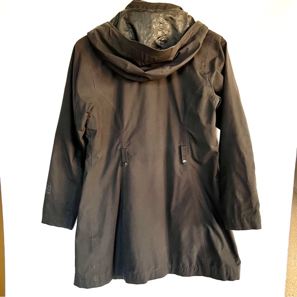 REI E1 Elements Black Trench Coat w/ Detachable Hood - Picture 3 of 11